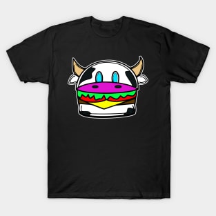 Cute Kawaii Dairy Cow Cheeseburger T-Shirt